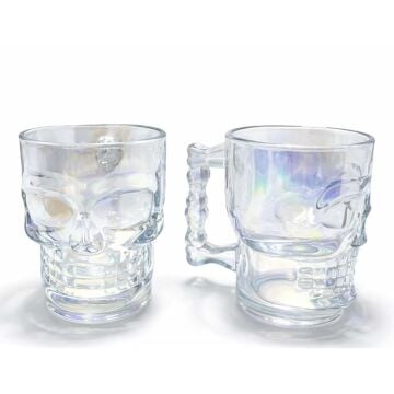 Kuru Kafa Cam Bira Bardağı Şeffaf (2 Adet)