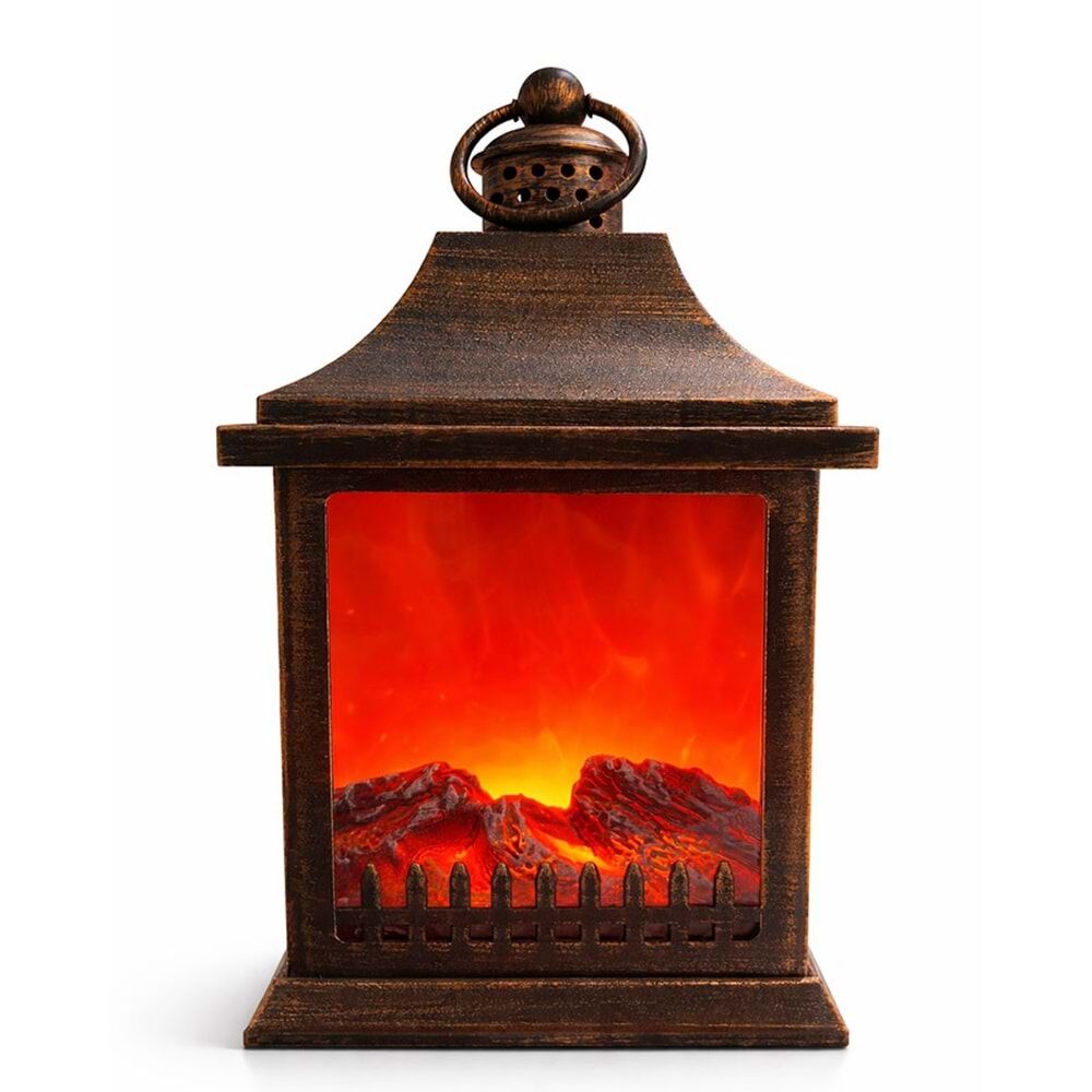 Dekoratif Tasarımlı Şömine Işıklı