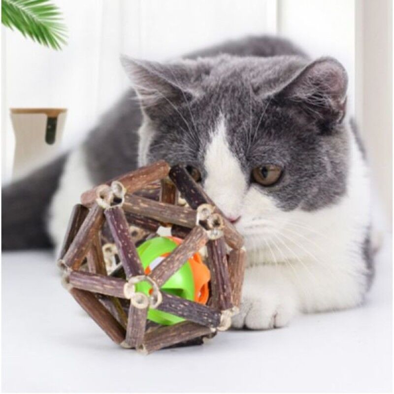 Kedi Köpek Matatabi Ağacı Kafesli Çıngıraklı Oyun Topu