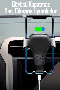 Araç İçi Klimaya Takılan V Tipi Ayarlı Araba Telefon Tutacağı