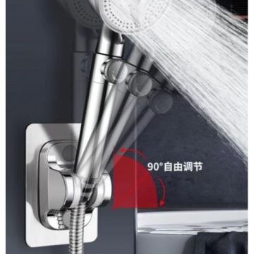 Ayarlanabilir Yapışkanlı Siyah Duş Başlığı Tutucu