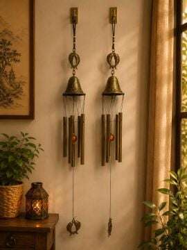Balık Tasarımlı Metal Rüzgar Çanı (60cm)