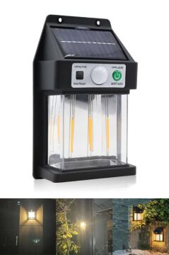 3 Ledli Güneş Enerjili Dikey