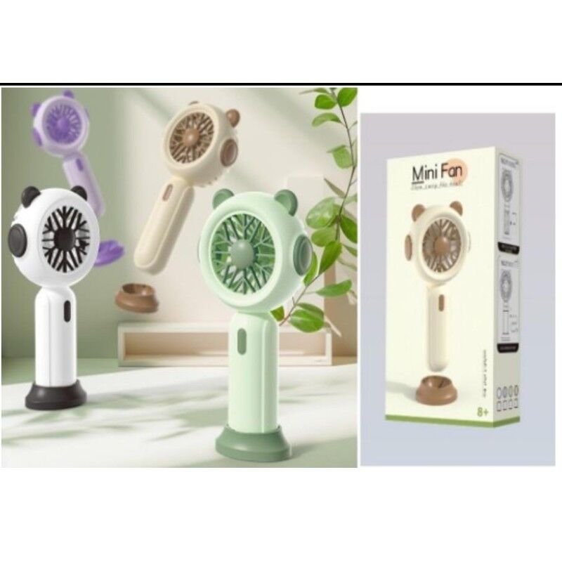 Mini El Fanı Çizgili Figürlü Şarjlı Tasarımlı Serinletici