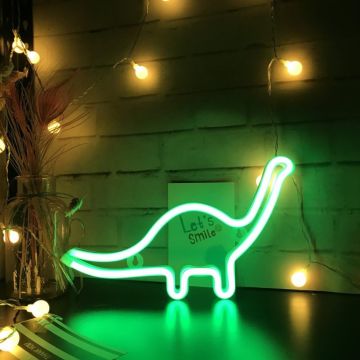 Dekoratif Dinazor Led Işıklı Neon Aydınlatma Gece Lambası