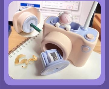 Usb Şarjlı Fotoğraf Makinesi Kalemtraş Kalemlik & Masa Lambası