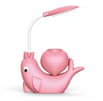 Usb Şarjlı Sevimli Yunus Kalemlik Masa Lambası