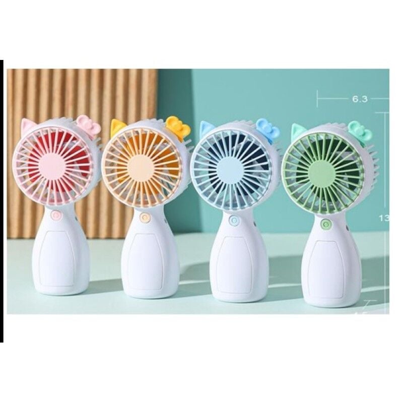 Mini El Fanı Beyaz Renk Şarjlı Tasarımlı Masa Üstü Vantilatör