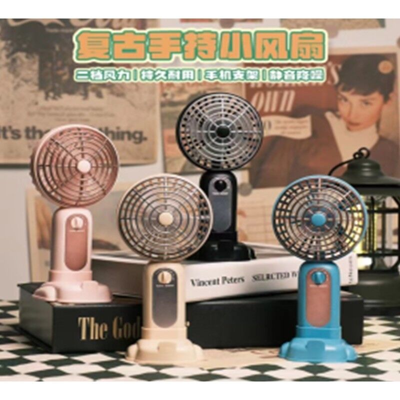 Mini Masa Üstü Renkli El Fanı Şarjlı Vantilatör