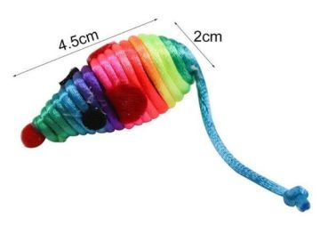 Renkli İpli Çıngıraklı Kedi Fare Oyuncağı 2'li