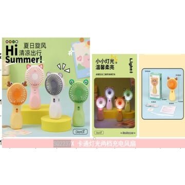 Mini Masa Üstü Karakterli El Fanı Şarjlı Vantilatör