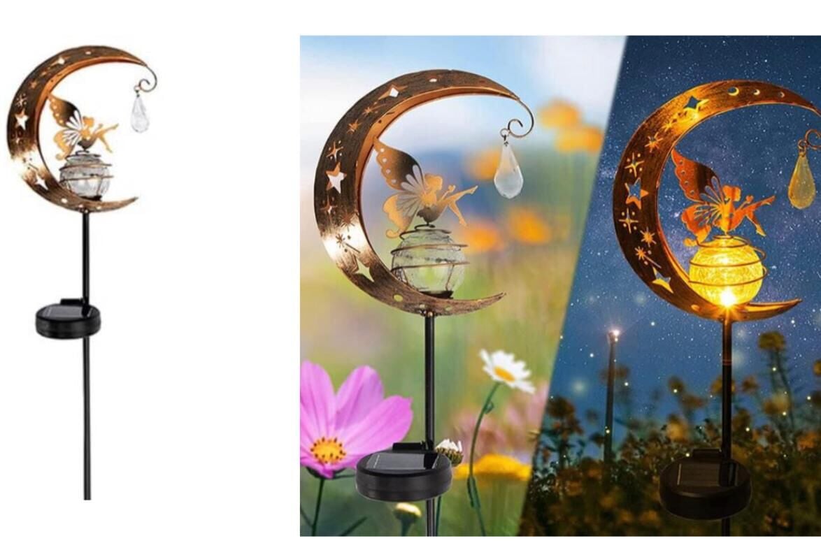 Güneş Enerjili Ay & Peri Kızı Tasarım Bahçe Balkon Aydınlatma
