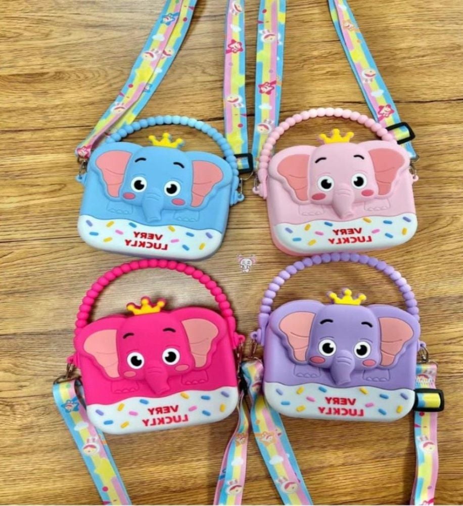 Fil Tasarımlı Silikon Çocuk Çantası