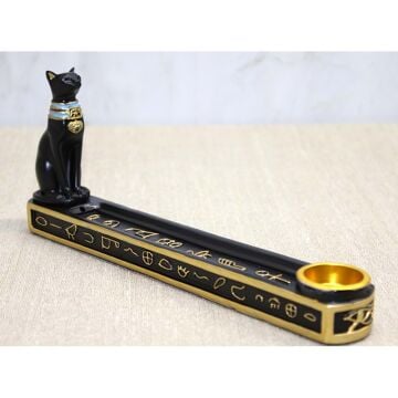 Polyester Mısır Kedisi Tasarımlı Dekoratif Tütsülük