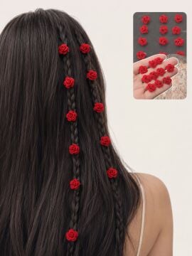 Gül Tasarımlı Saç Tokası