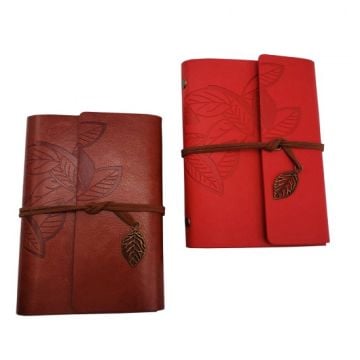 Küçük Boy Kişiye Özel Yaprak Desenli Defter