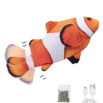 Hareketli Usb İle Çalışan Peluş Balık Kedi Oyuncağı