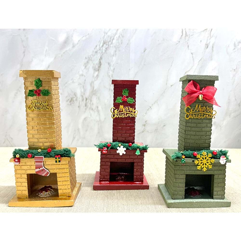 Polyester Yılbaşı Noel Tasarımlı Dekoratif Tütsülük