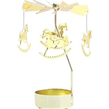 Isı ile Dönen Dekoratif Atlı Karınca Metal Tealight Mumluk