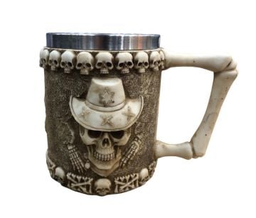 Kovboy Şeklinde Kuru Kafa 3D Kupa Bardak