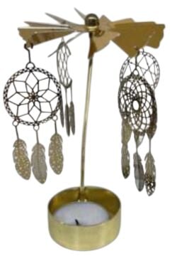 Isı İle Dönen Dekoratif Düş Kapanı Metal Tealight Mumluk
