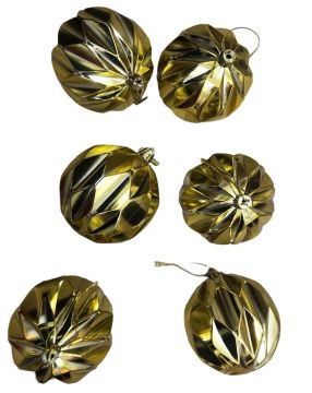 Yılbaşı Çam Ağacı Süsü Gold Top 6 cm (6 Adet)