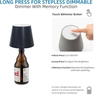 Kablosuz Şişe Lambası Likör Şişeleri İçin