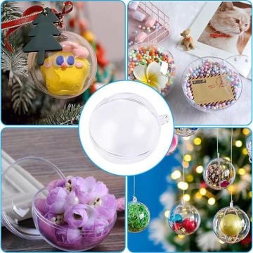 Çok Amaçlı Yuvarlak Şeffaf Kutu Küçük (24 Adet)