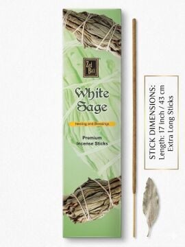 Zed Black Beyaz Adaçayı 43 cm Dev Boy Tütsü (60 Adet)