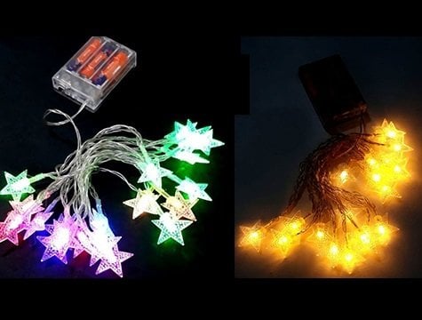 Yıdız Yılbaşı Çam Ağacı Dekorasyon Süsleme Işıkları