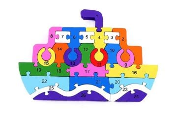 Ahşap Puzzle Gemi Şeklinde Yapboz