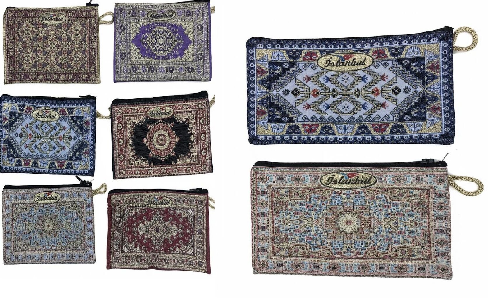 Otantik İstanbul Yazılı Dokuma Desenli Cüzdan