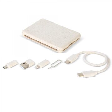 Dikdörtgen Kapaklı Çok Fonksiyonlu Taşınabilir Kablo Seti