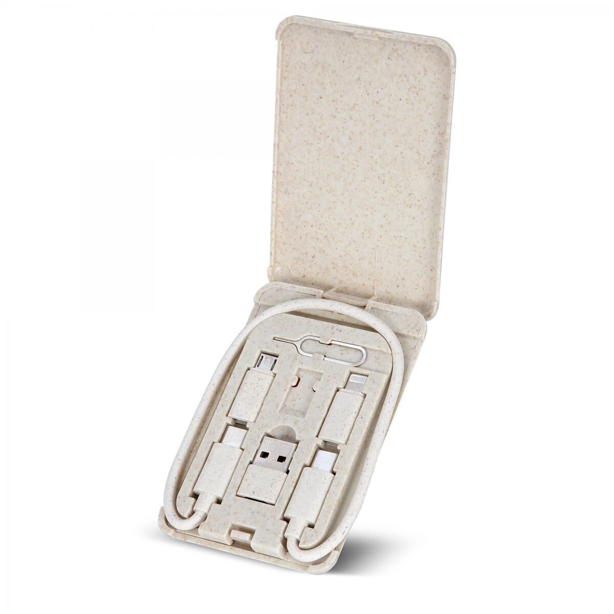 Dikdörtgen Kapaklı Çok Fonksiyonlu Taşınabilir Kablo Seti