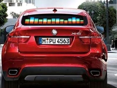 Müziğe Sese Duyarlı Oto Arka Cam Equalizer Şerit (45 cm x 11 cm)