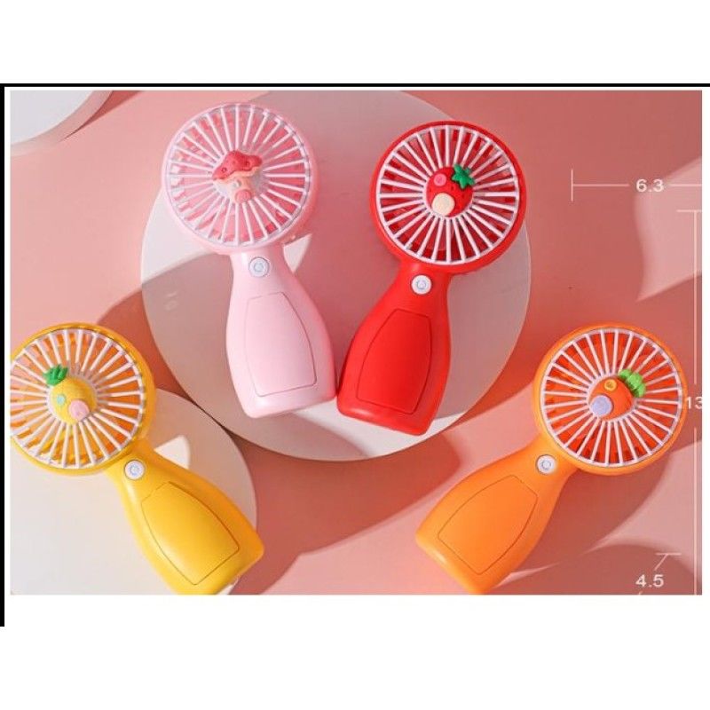 Renkli Meyve Tasarımlı Usb Şarjlı El Fanı Vantilatör