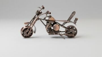 Dekoratif Bilyeli Metal Model Motorsiklet Maketi