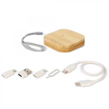 Kare Mıknatıslı Çok Fonksiyonlu Taşınabilir Kablo Seti