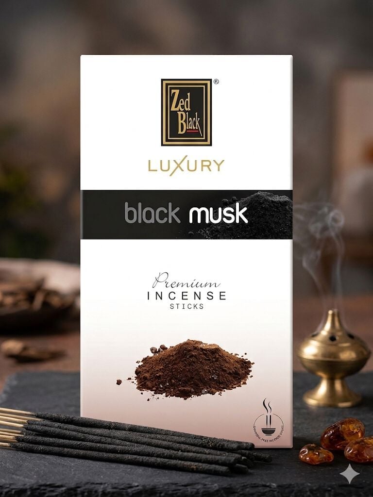 Zed Black Luxury Black Musk Çubuk Tütsü Siyah Misk Kokulu (12 x 16 gr)