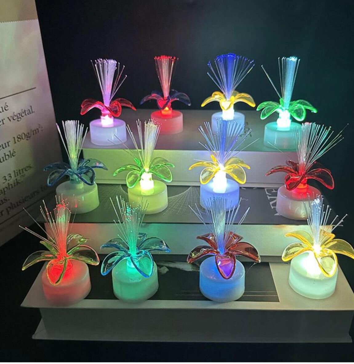 Renk Değiştiren Işıklı Çiçek Masaüstü Gece Lambası