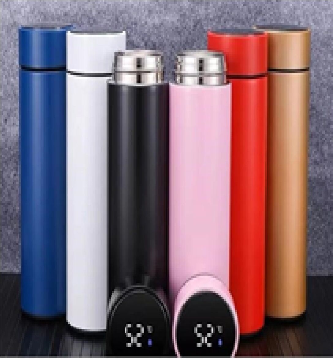 Dereceli ve Renkli Akıllı Paslanmaz Çelik Termos 500 ML