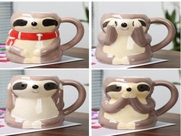 Rakun Kupa Tasarımlı Seramik Kupa Bardak