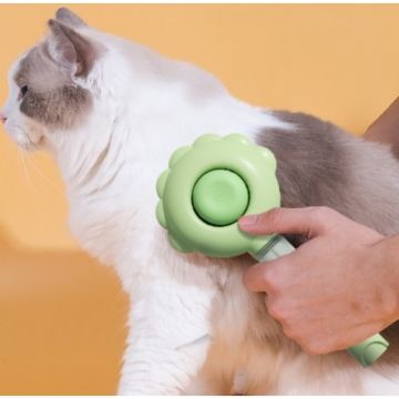 Basmalı Telli Su Sprey Hazneli Evcil Hayvan Fırçası