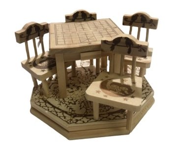 Mini Ahşap Masa Sandalye Seti Oyuncak