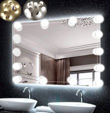 10'lu Makyaj Aynası Masası Beyaz Led Işıklı Lamba