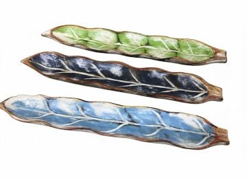 Ahşap Renkli Dal Desenli Kayık Tütsülük