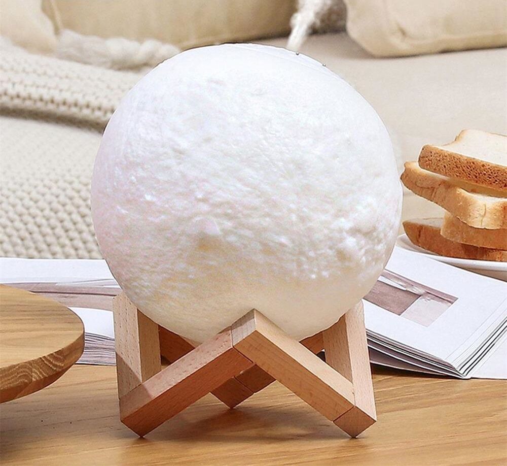 Renk Geçişi olan Buharlı Oda Nemlendirici Ay Lamba