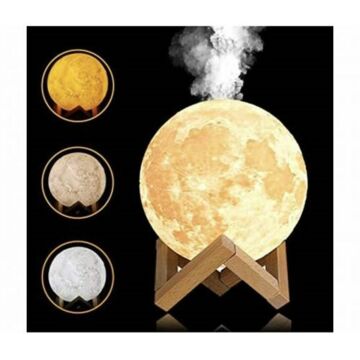 Renk Geçişi olan Buharlı Oda Nemlendirici Ay Lamba