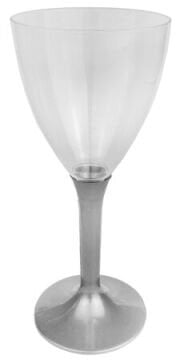 Akrilik Gümüş Kadeh Bardak 185CC (6 Adet)