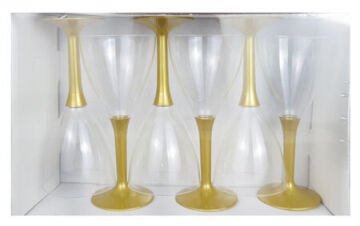 Akrilik Altın Kadeh Bardak 185CC (6 Adet)